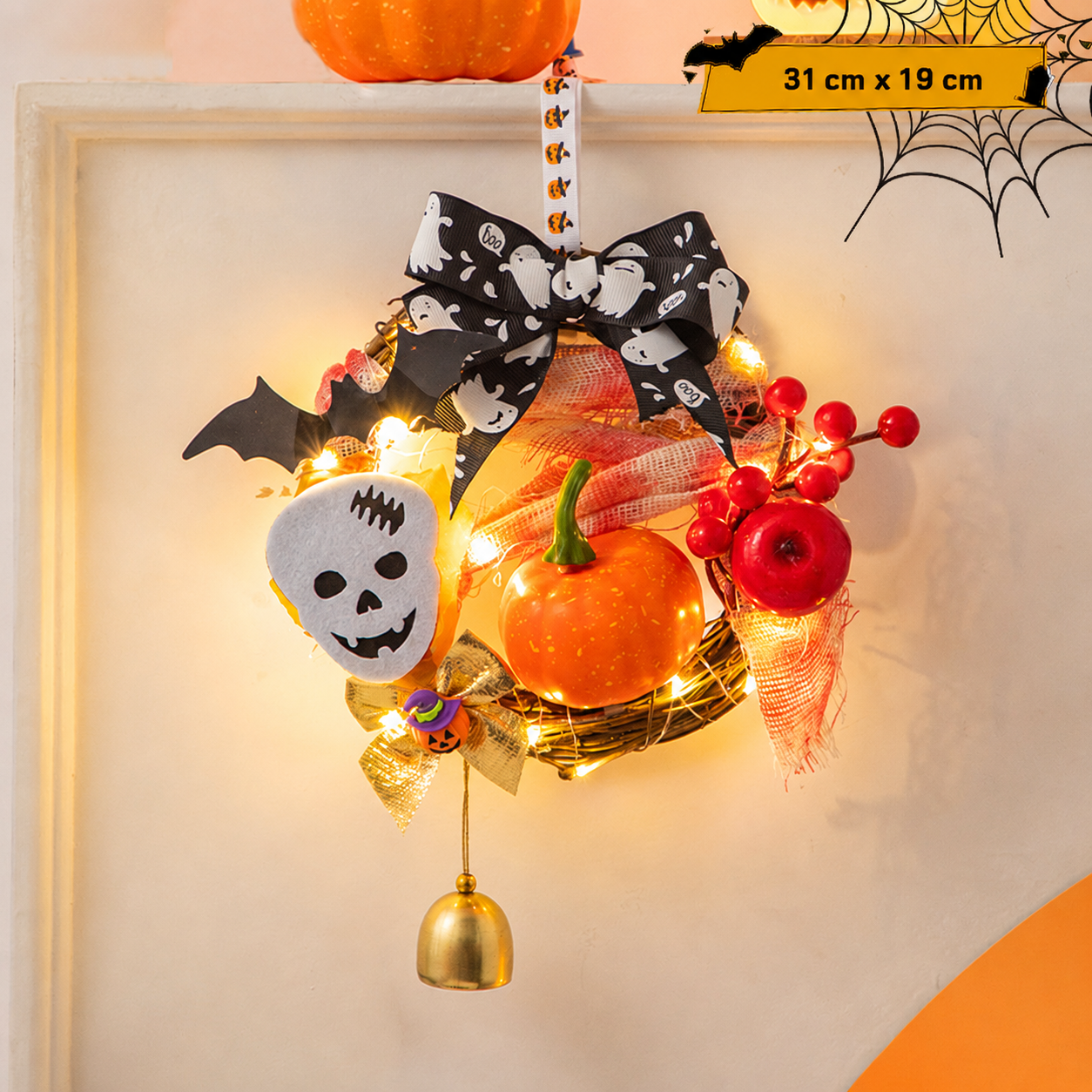 Halloween Lighted Wreath 🎃