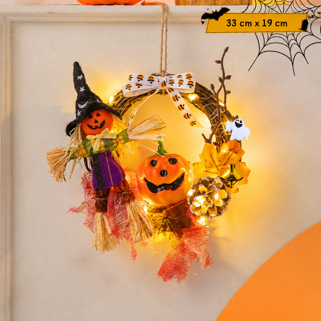 Halloween Lighted Wreath 🎃