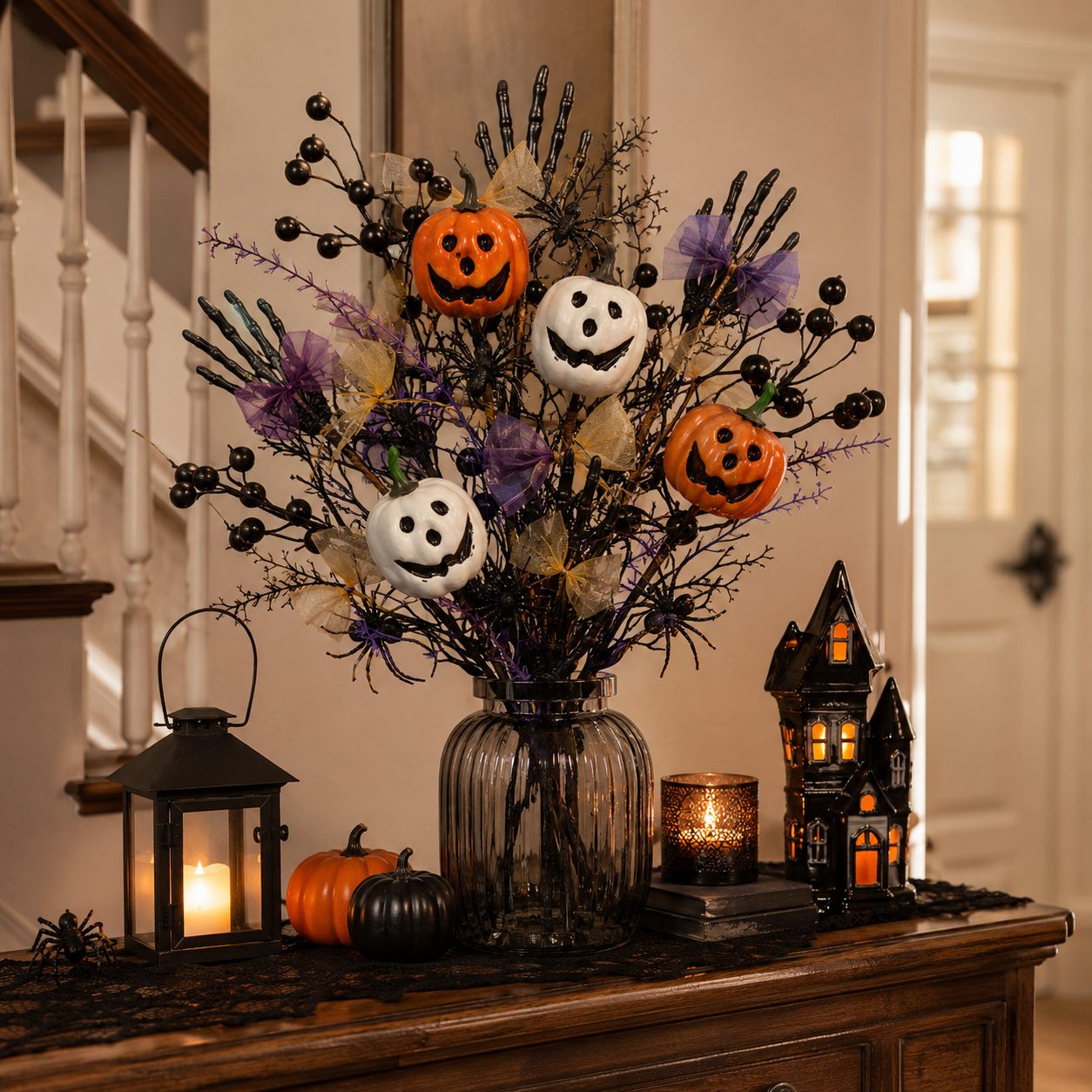 Halloween Pumpkin Floral Stem Picks