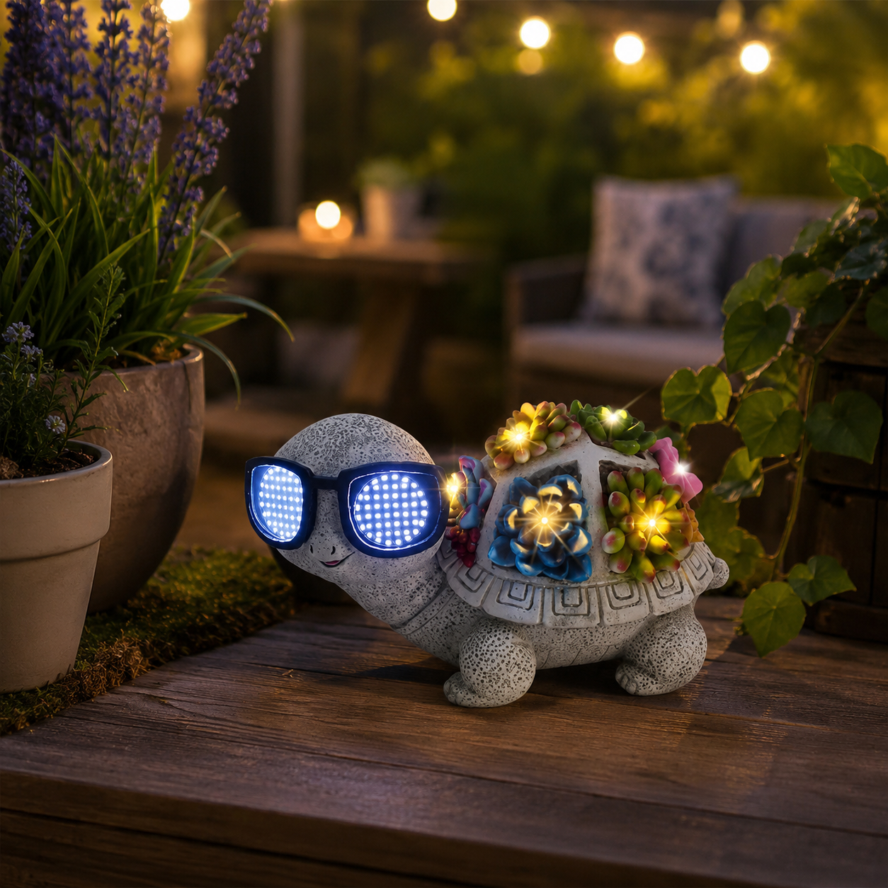 Solar Animated Sunglasses Animal Garden Statue
