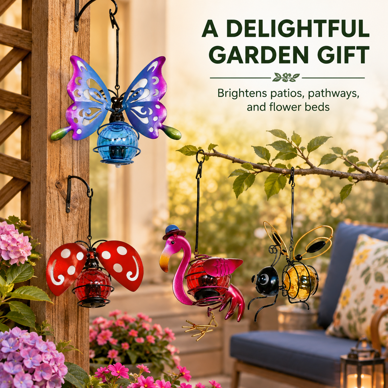 Solar Garden Animal Hanging Lights