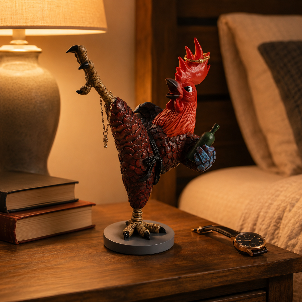 Drunken Rooster Jewelry Stand