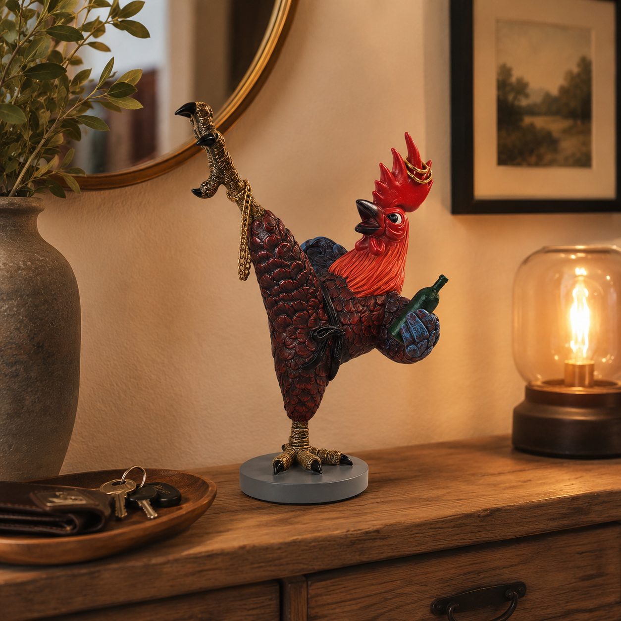 Drunken Rooster Jewelry Stand