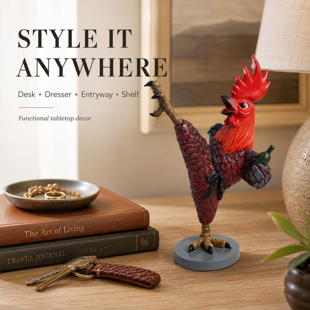 Drunken Rooster Jewelry Stand