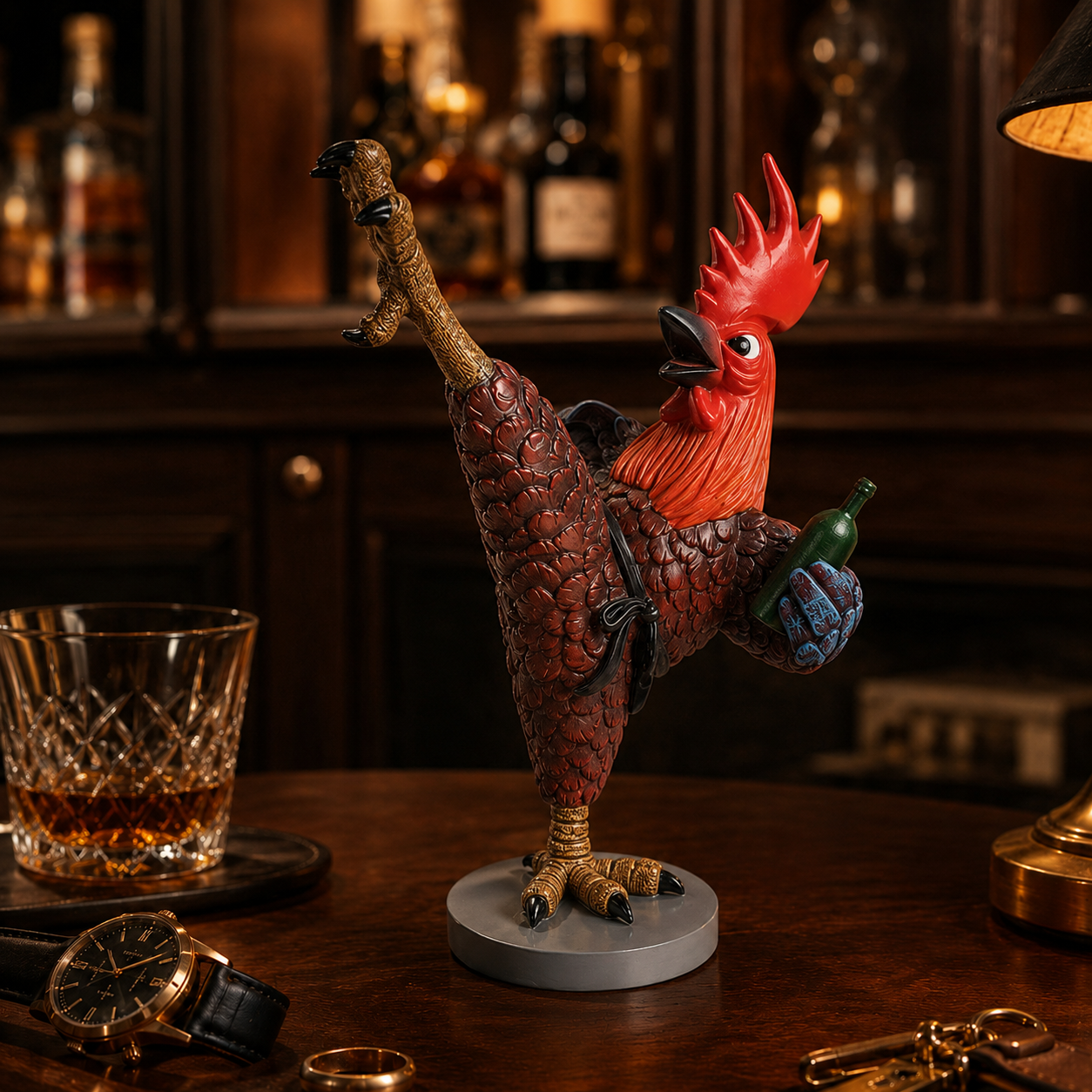 Drunken Rooster Jewelry Stand