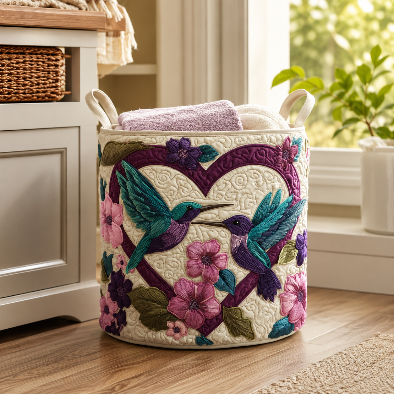 Quilted Decorative Storage Basket