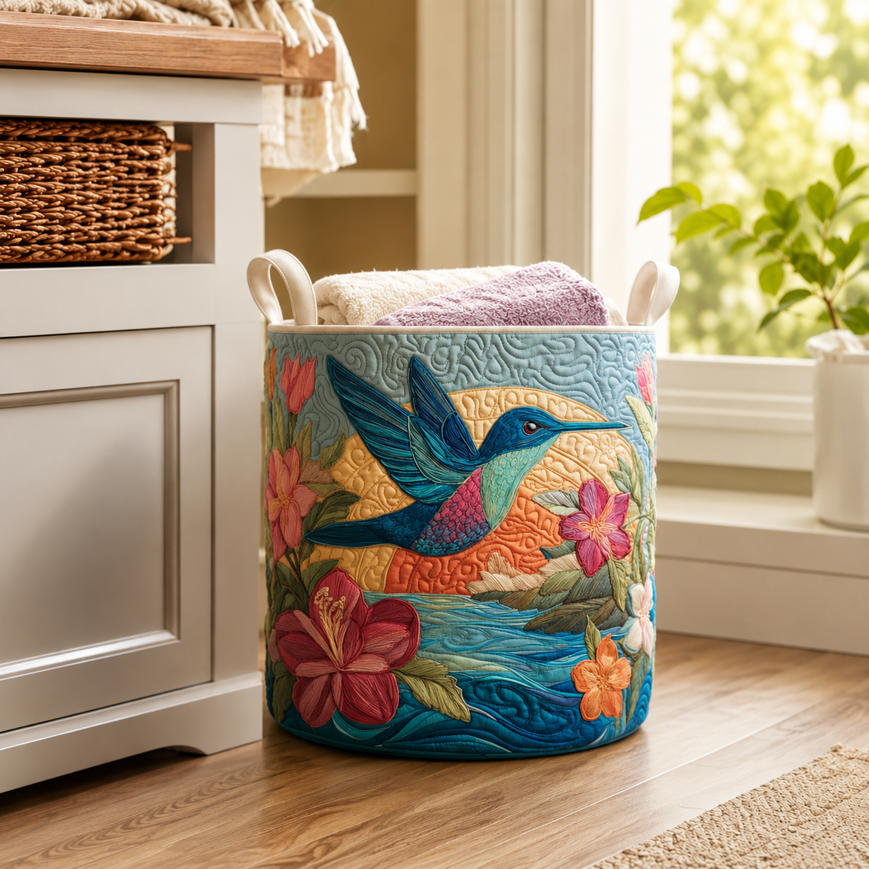 Quilted Decorative Storage Basket