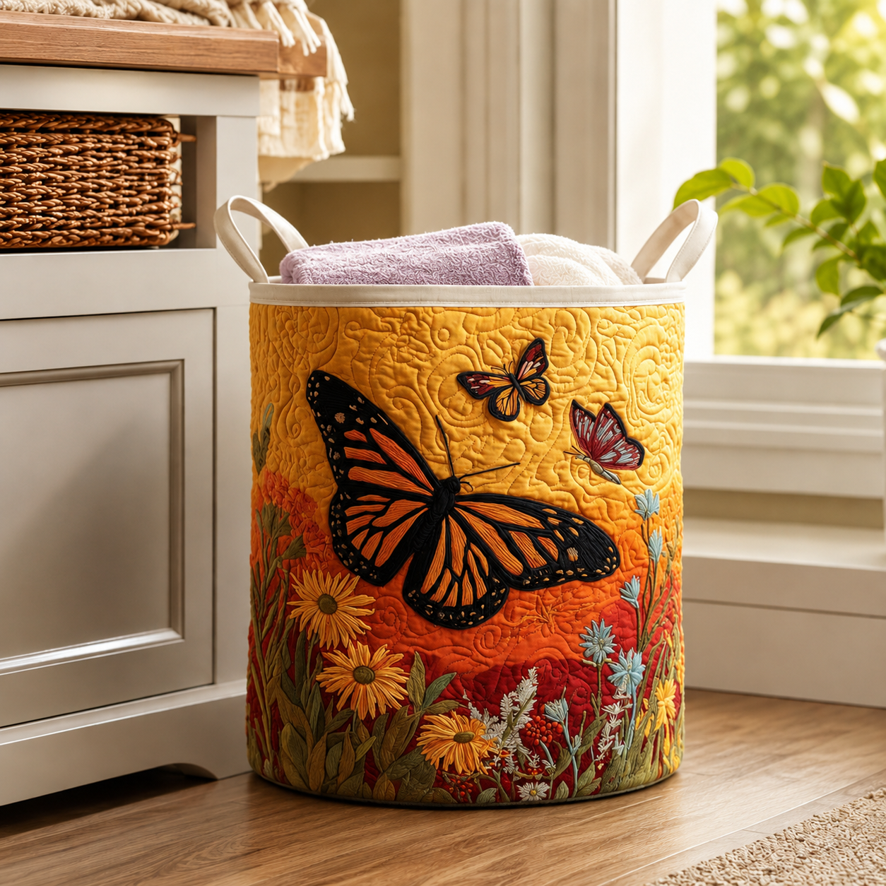 Quilted Decorative Storage Basket