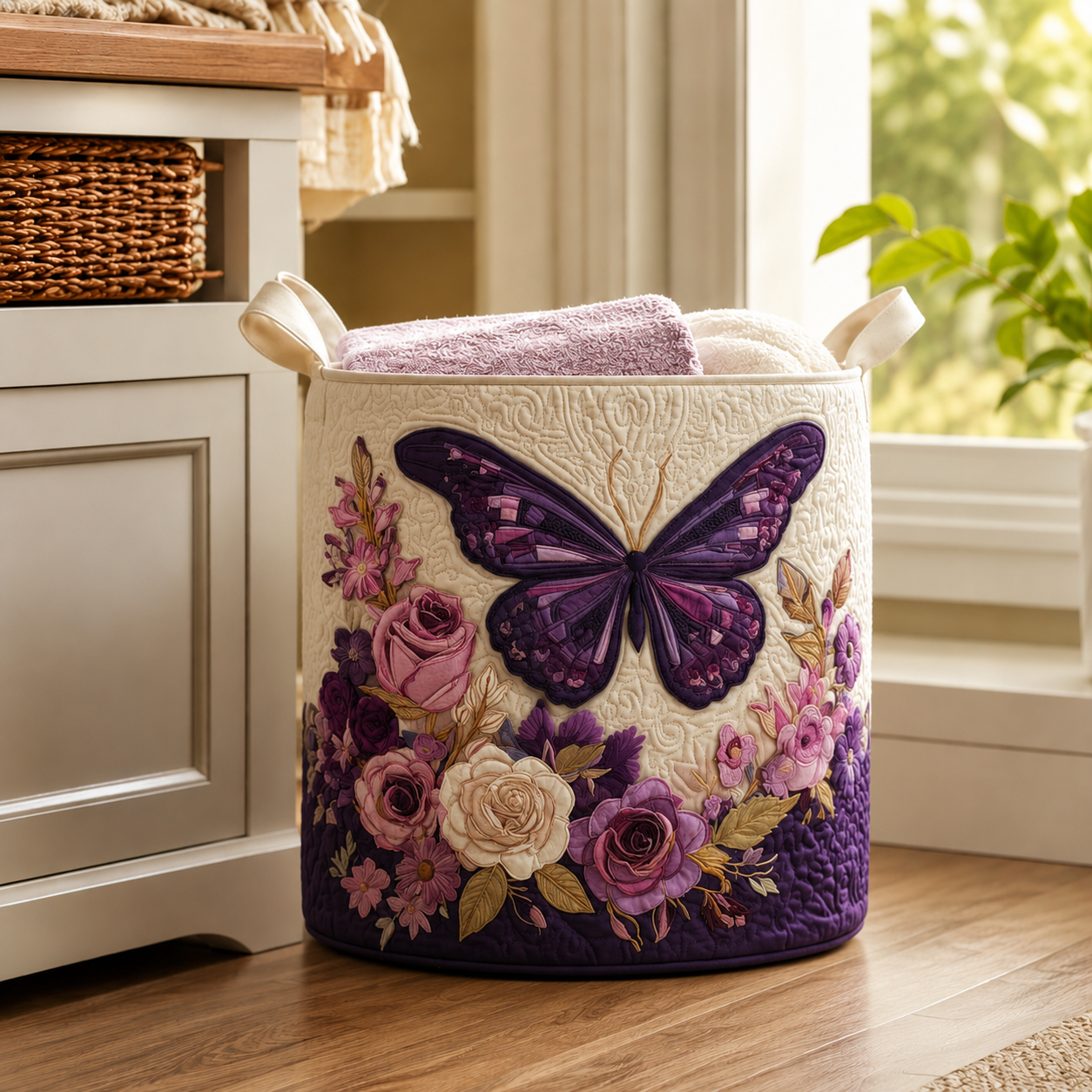 Quilted Decorative Storage Basket