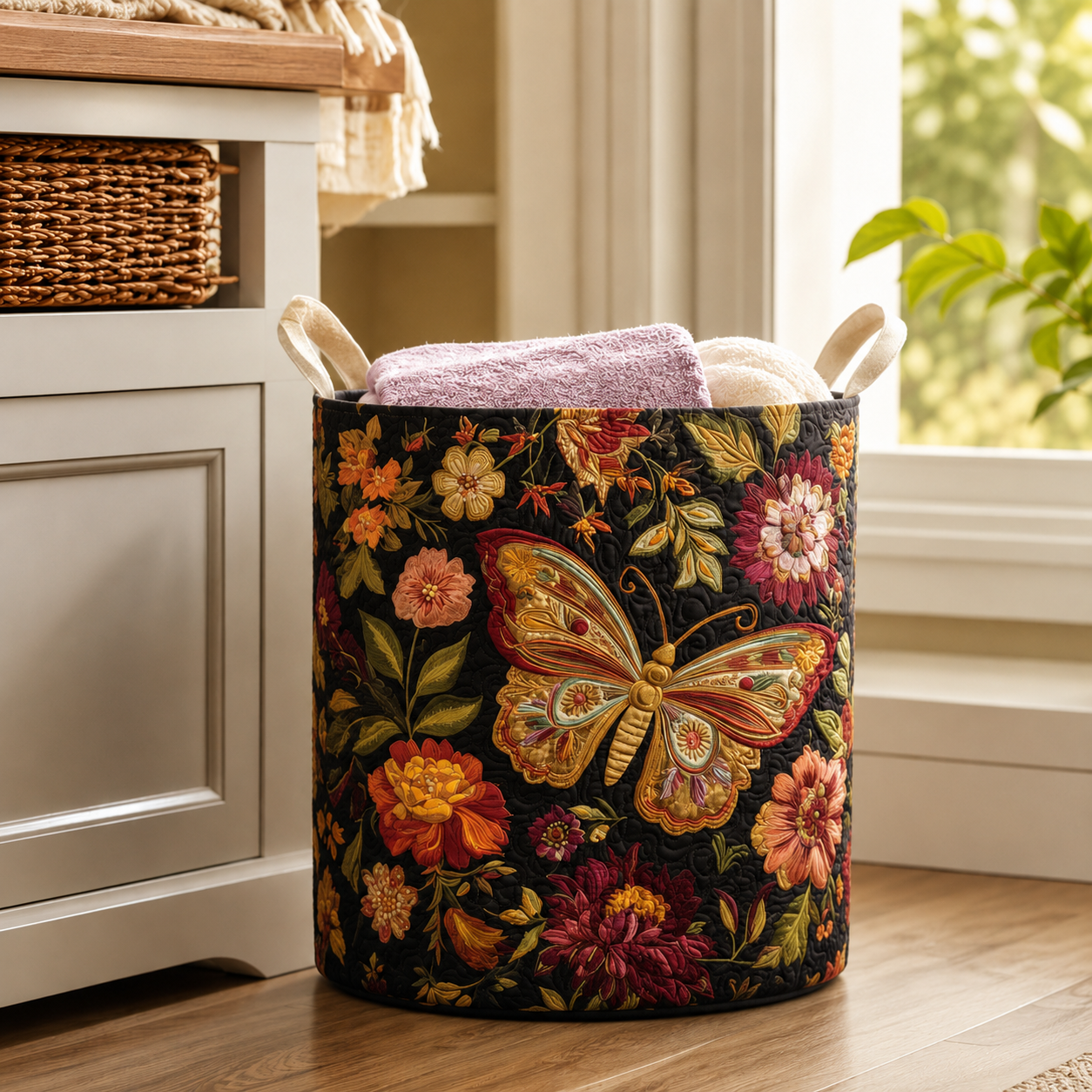 Quilted Decorative Storage Basket