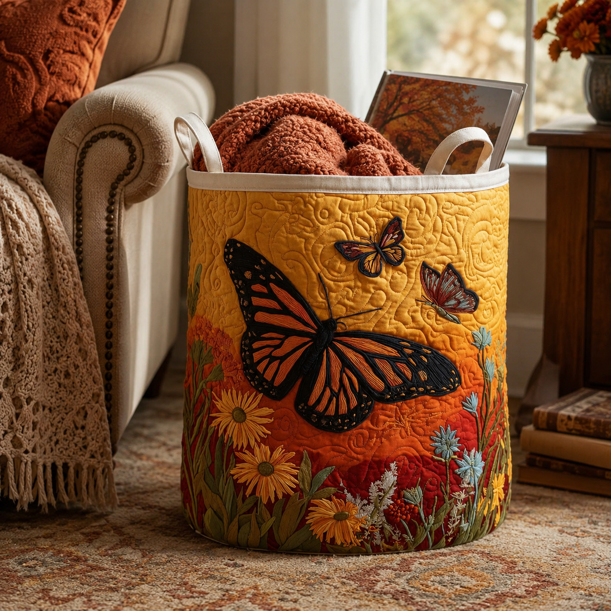 Quilted Decorative Storage Basket