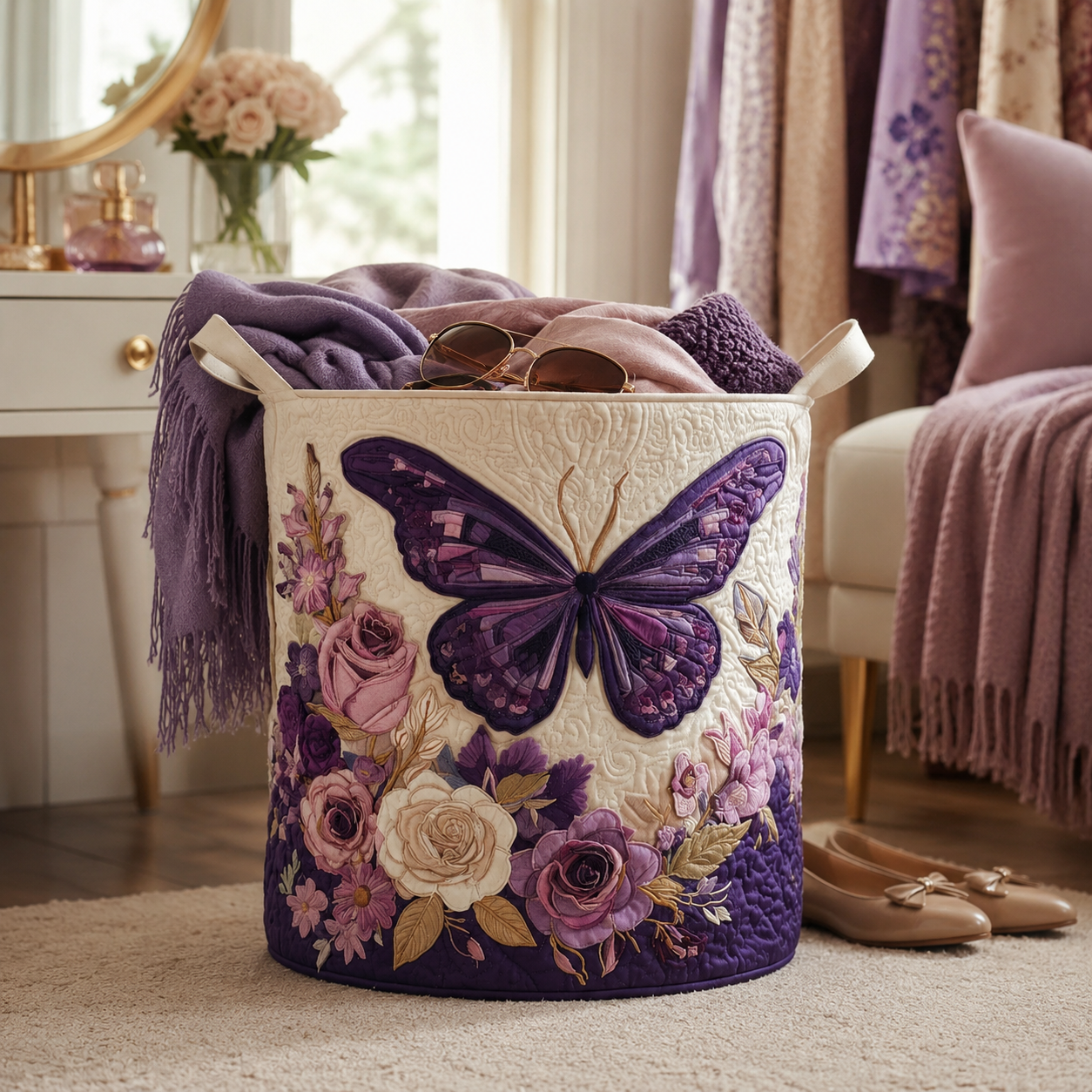 Quilted Decorative Storage Basket
