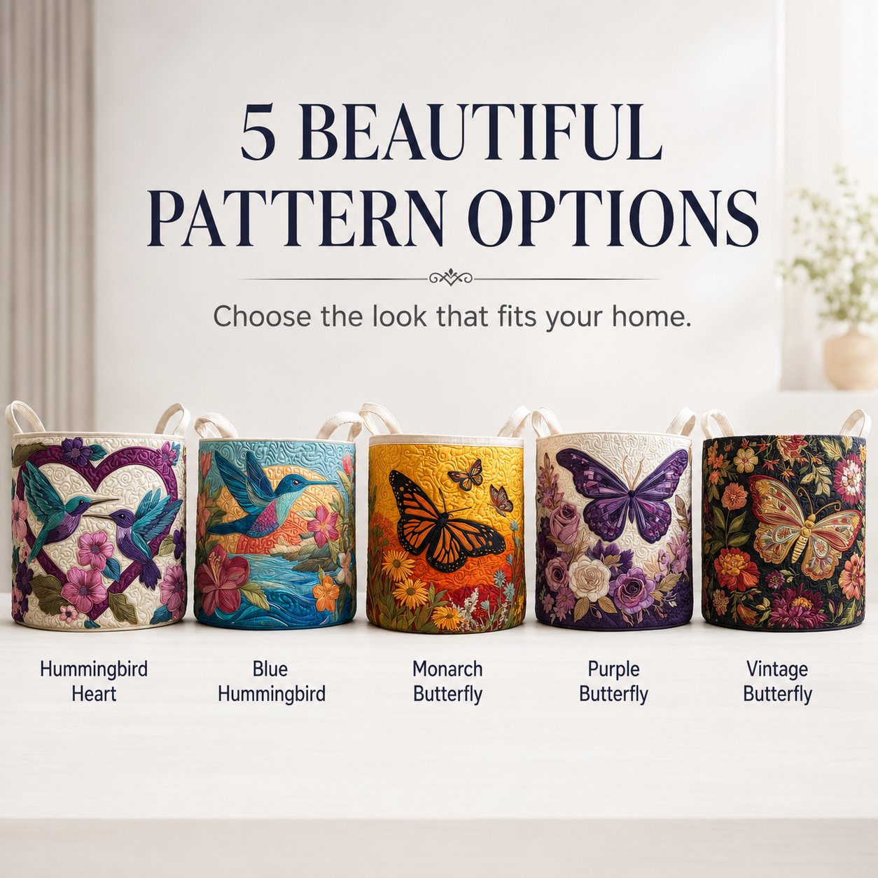 Quilted Decorative Storage Basket