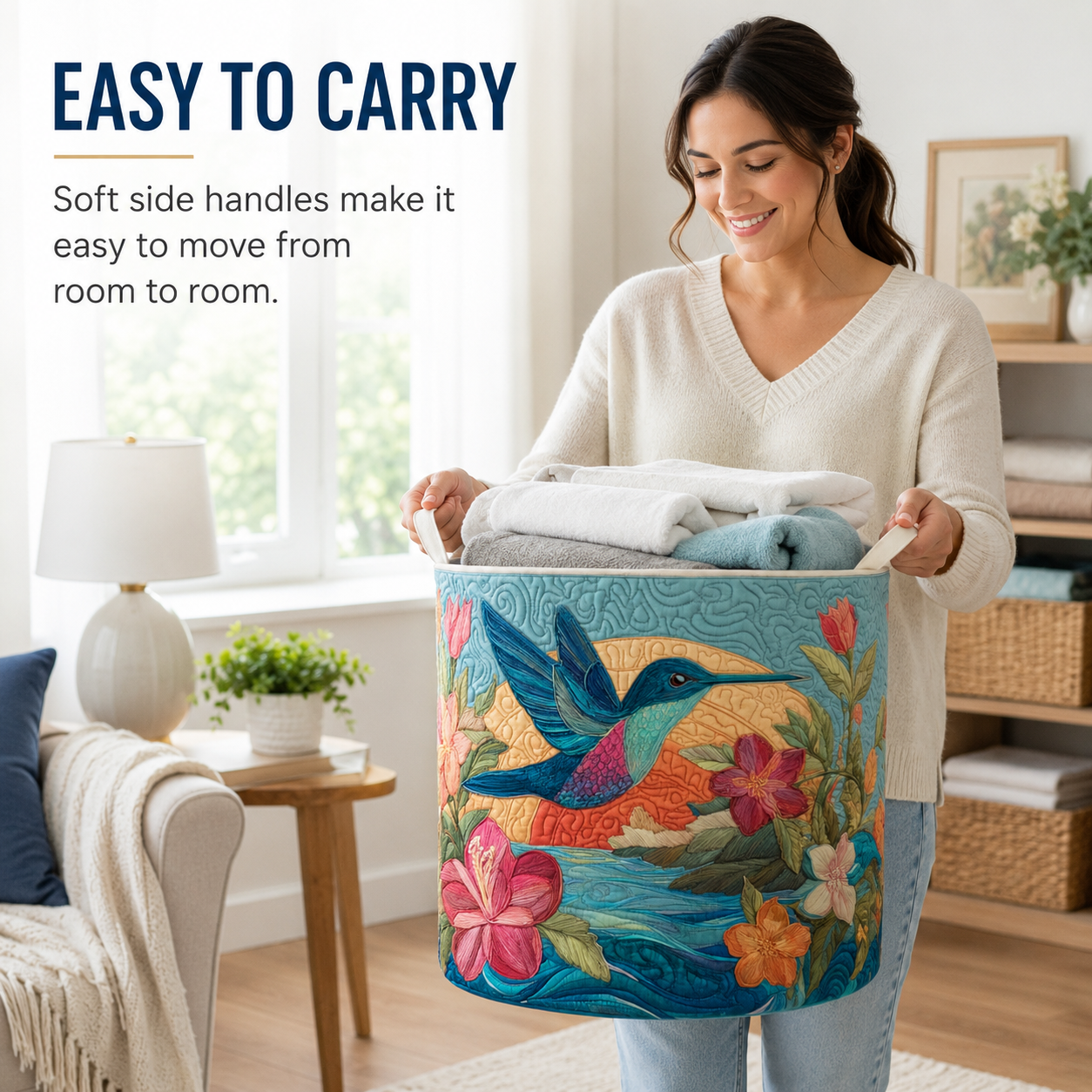 Quilted Decorative Storage Basket
