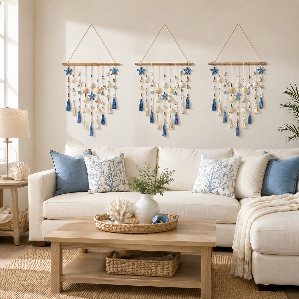 Coastal Seashell Wall Hanging Decor