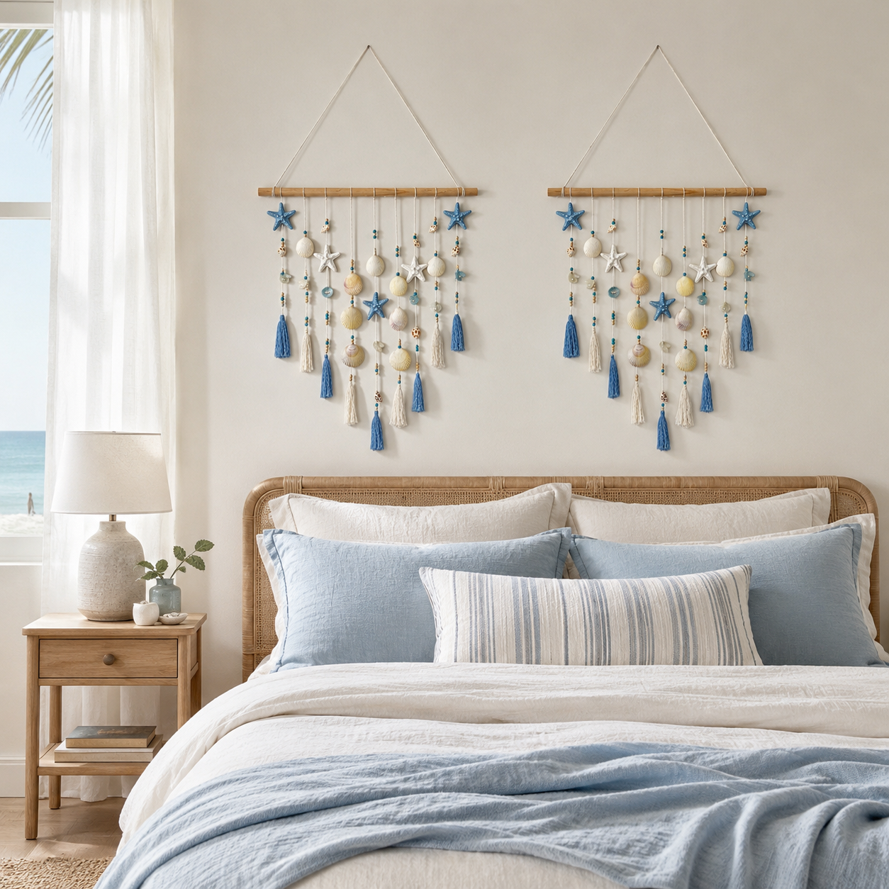 Coastal Seashell Wall Hanging Decor