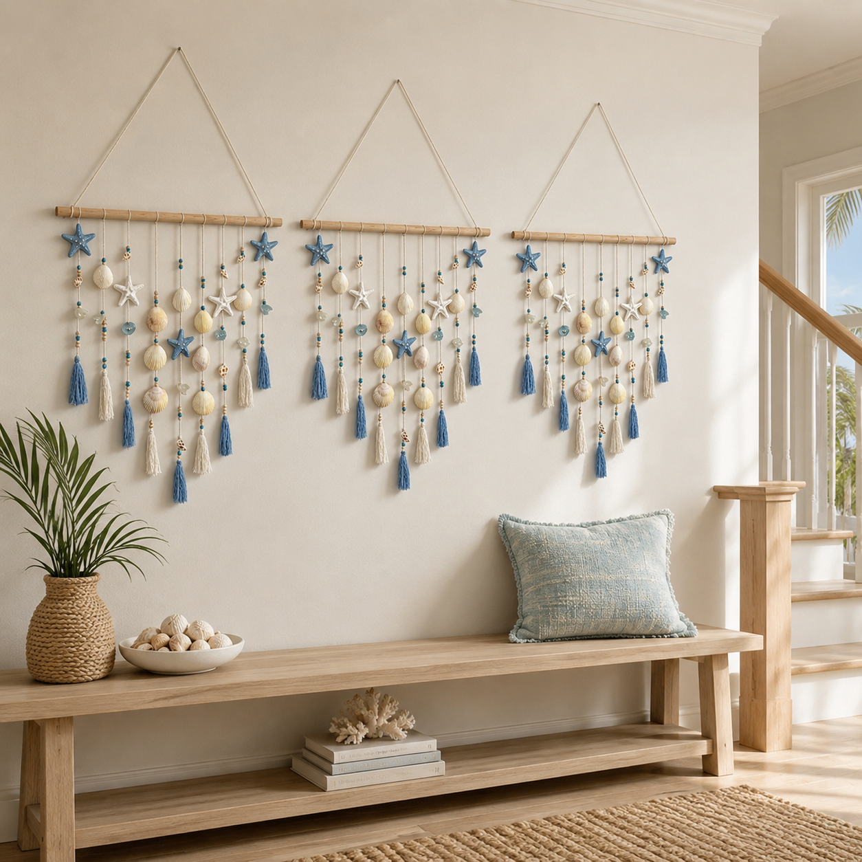 Coastal Seashell Wall Hanging Decor