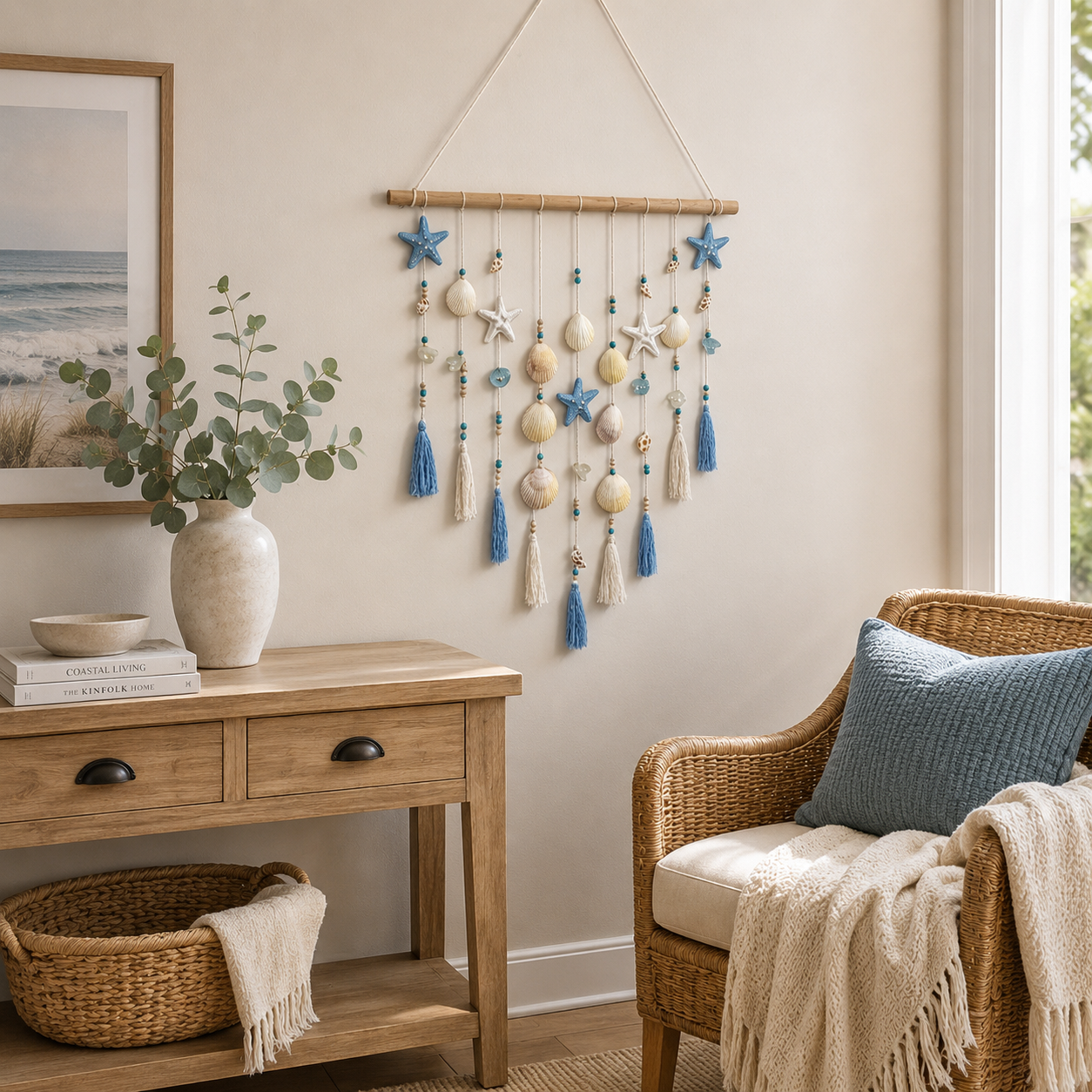 Coastal Seashell Wall Hanging Decor