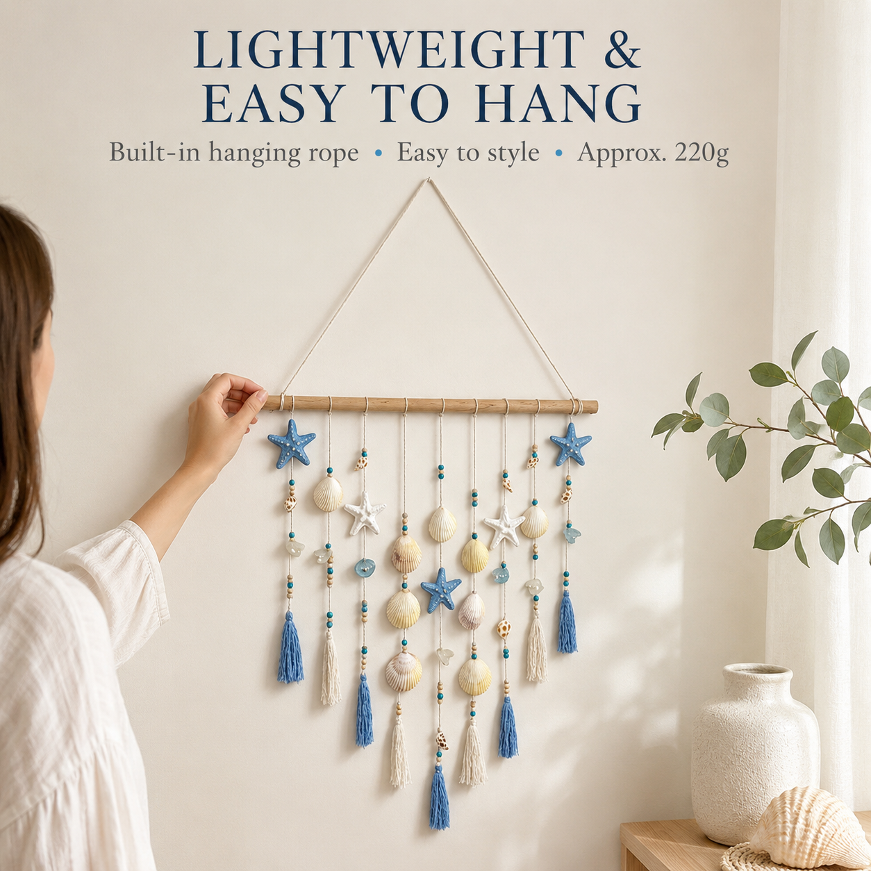 Coastal Seashell Wall Hanging Decor