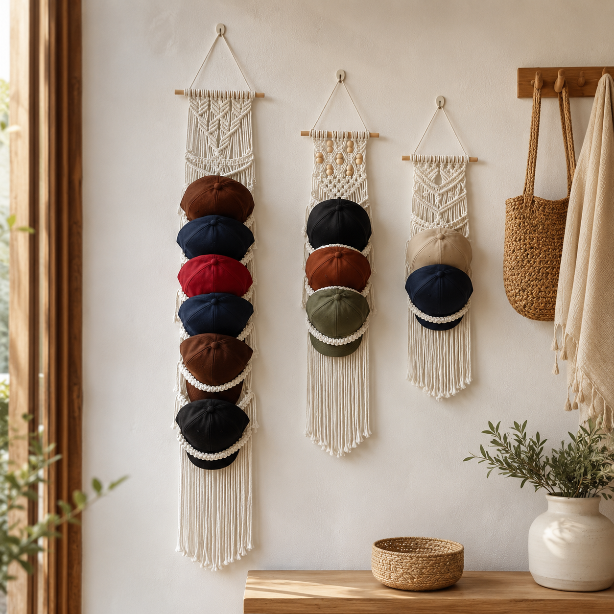 Boho Hat Display Organizer