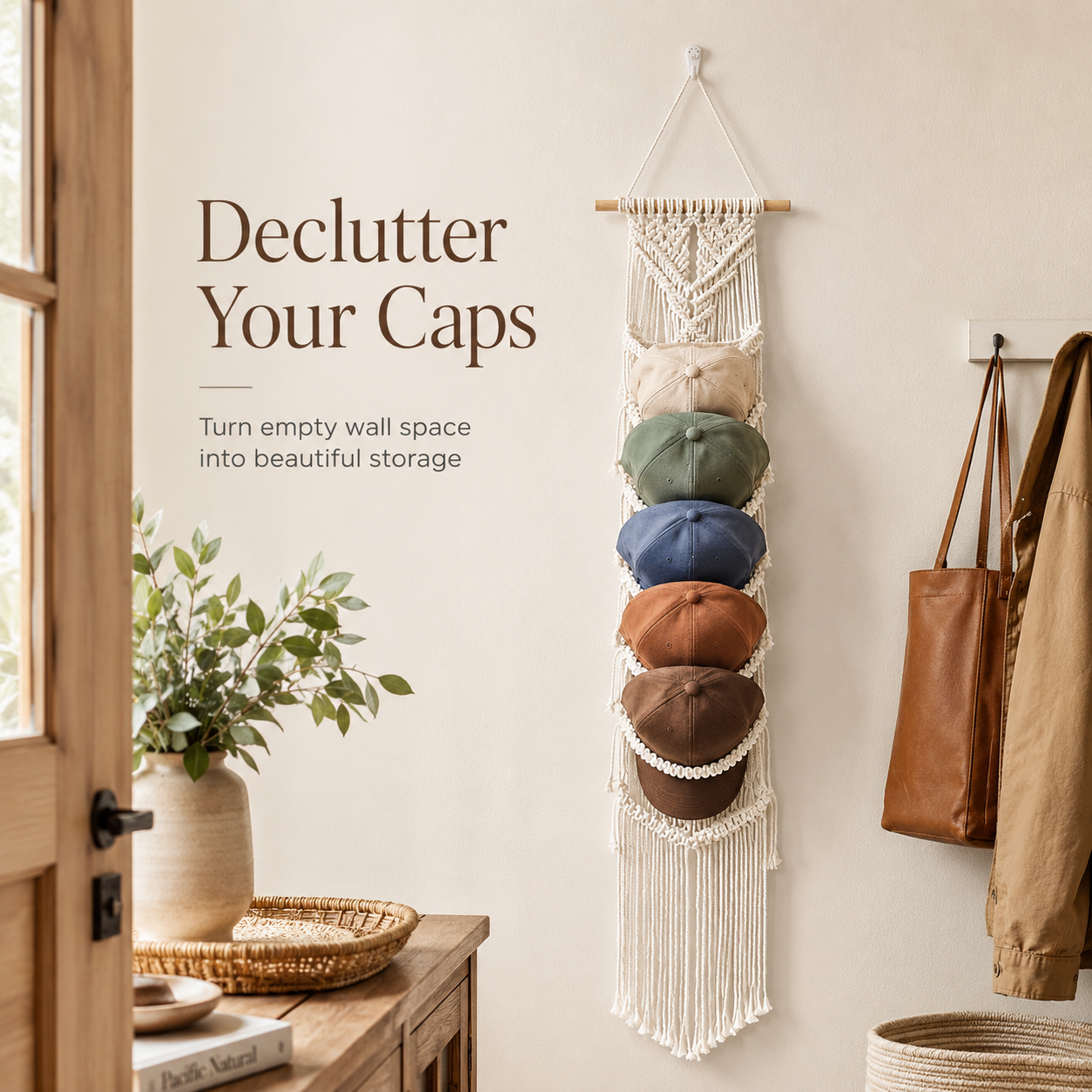 Boho Hat Display Organizer