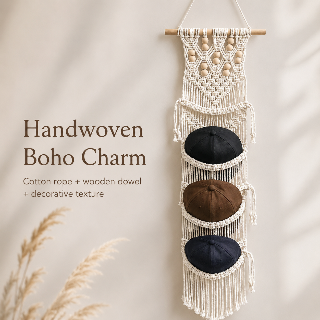 Boho Hat Display Organizer