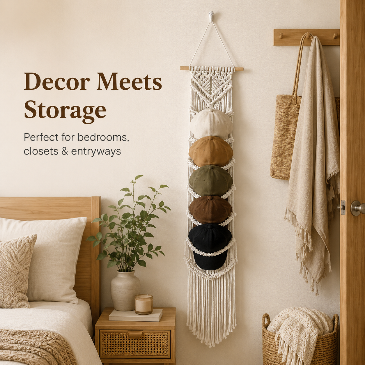 Boho Hat Display Organizer