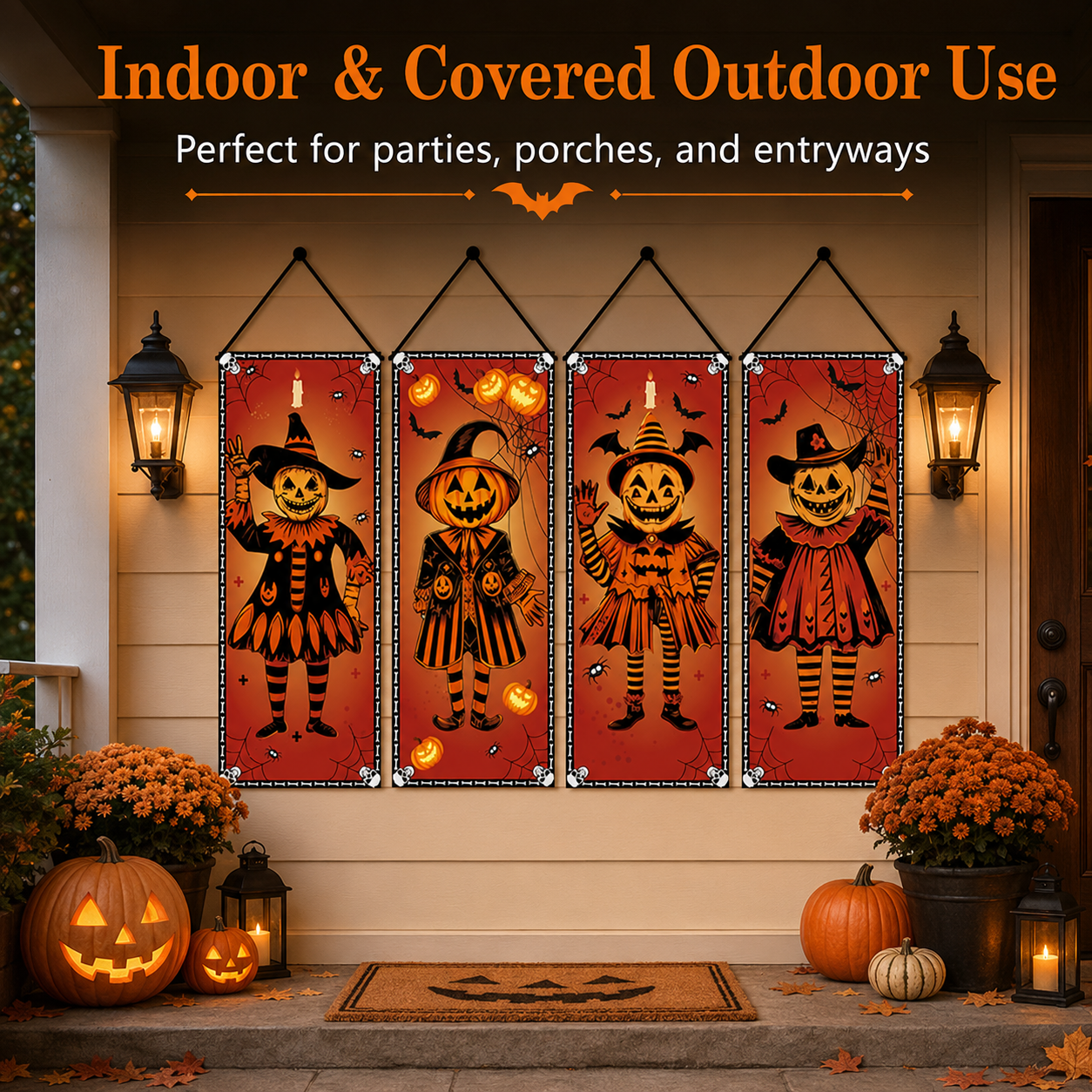 Vintage Halloween Hanging Banner Set