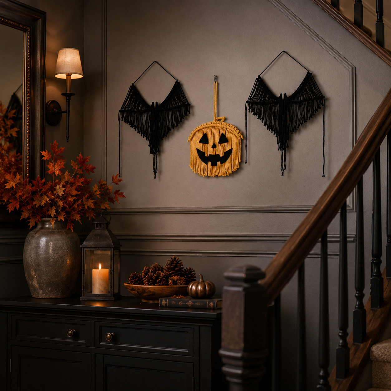 Halloween Macrame Wall Decor Set