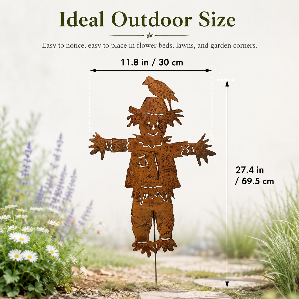 Rusty Scarecrow Stake
