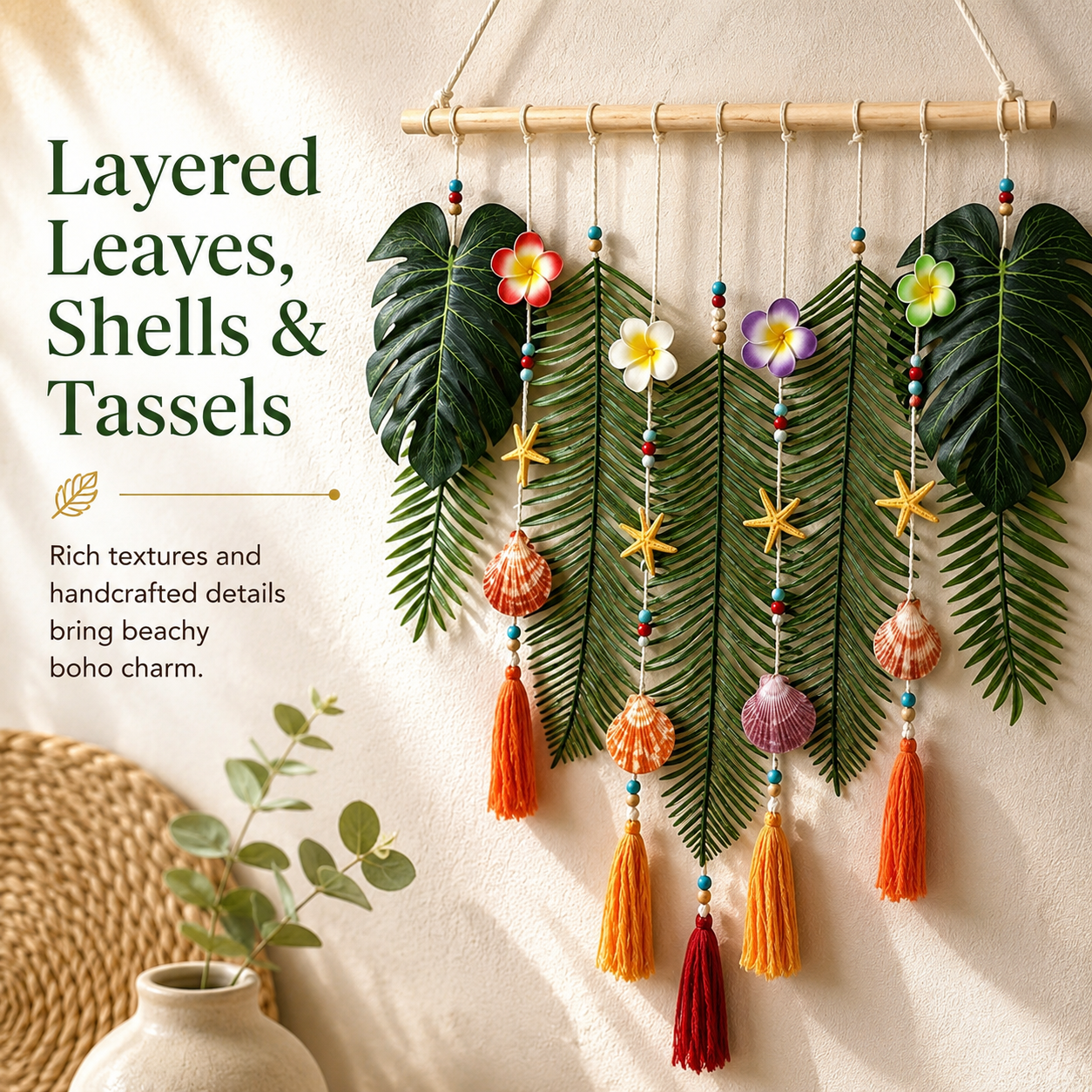 Tropical Boho Wall Hanging Decor
