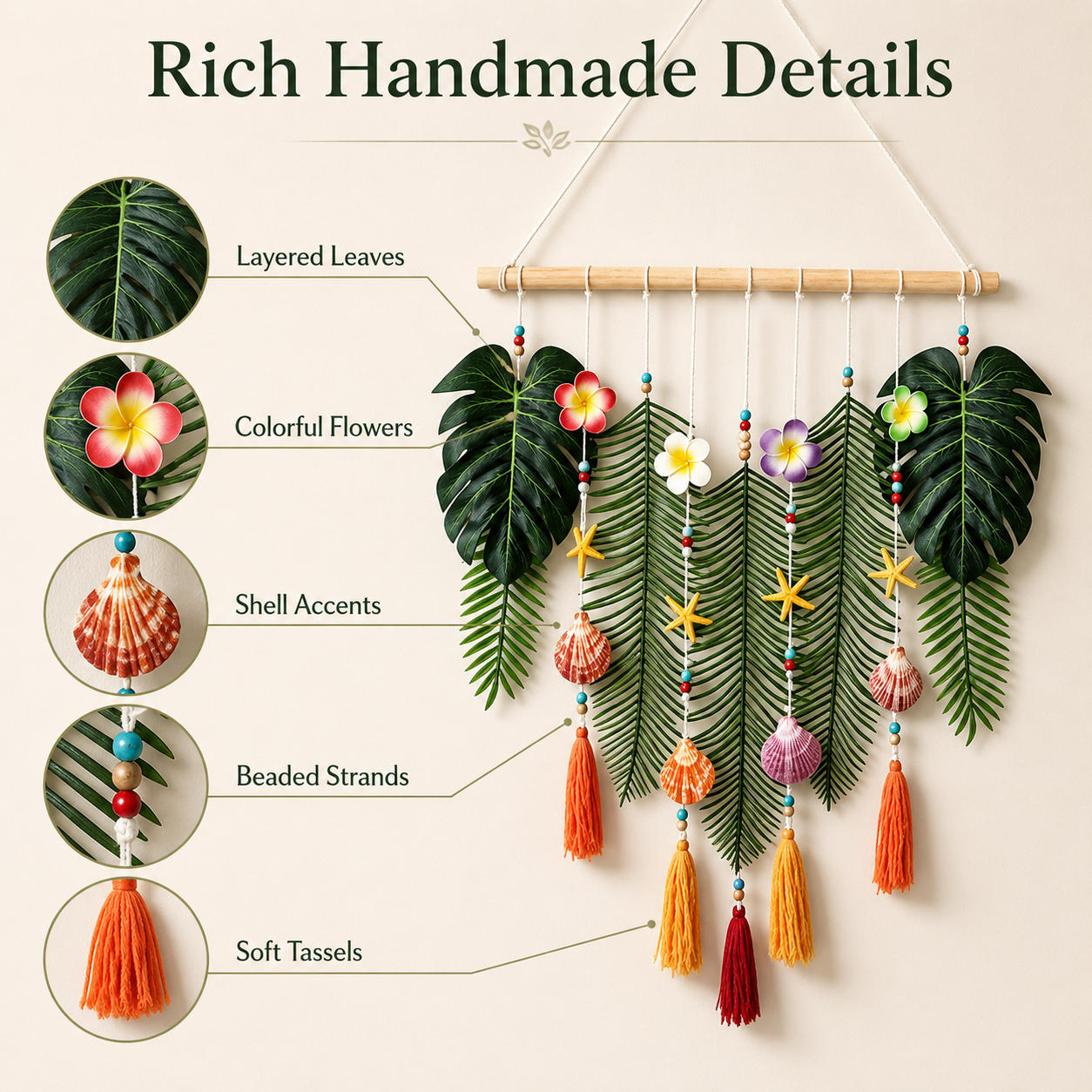 Tropical Boho Wall Hanging Decor