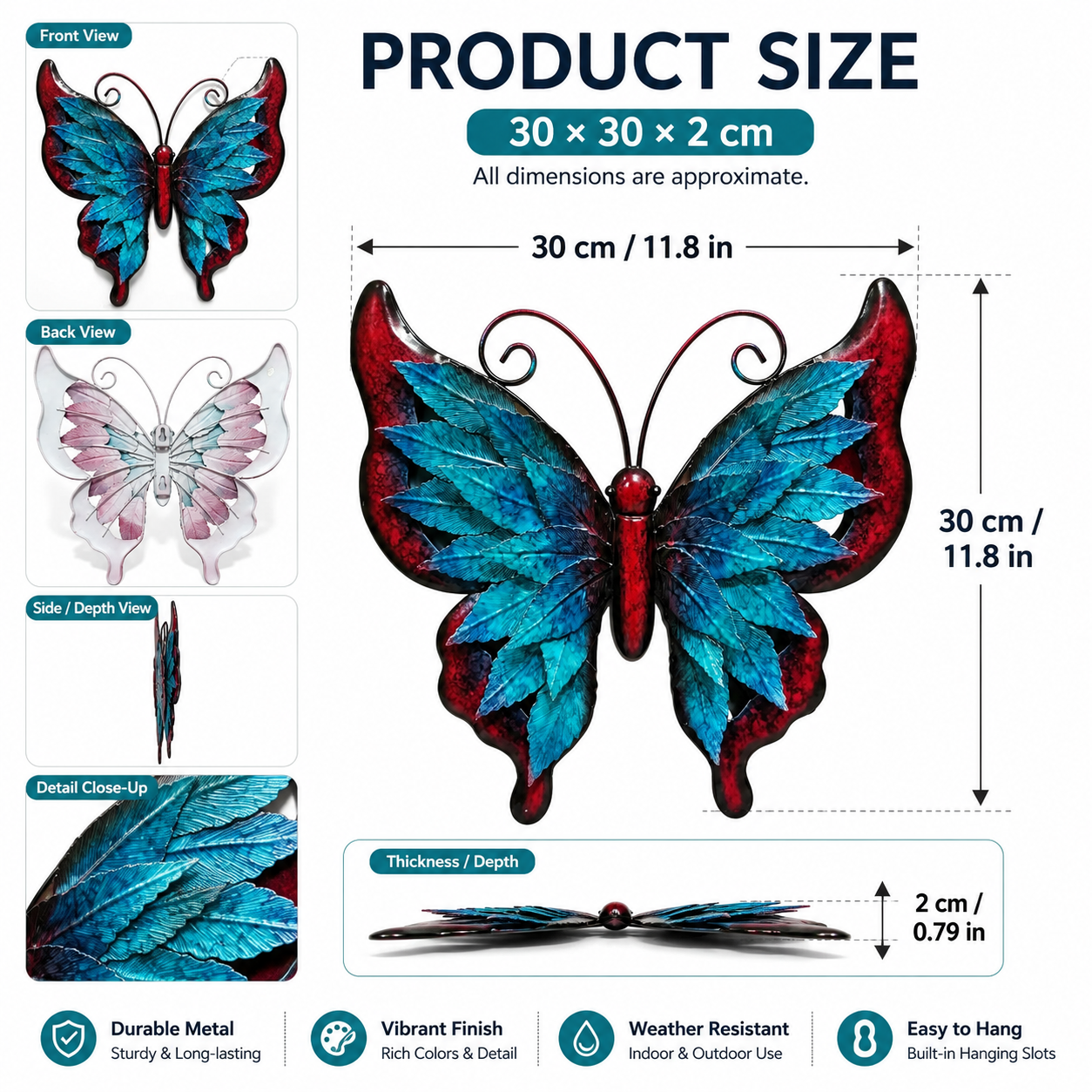 Layered Metal Butterfly Wall Decor 🦋