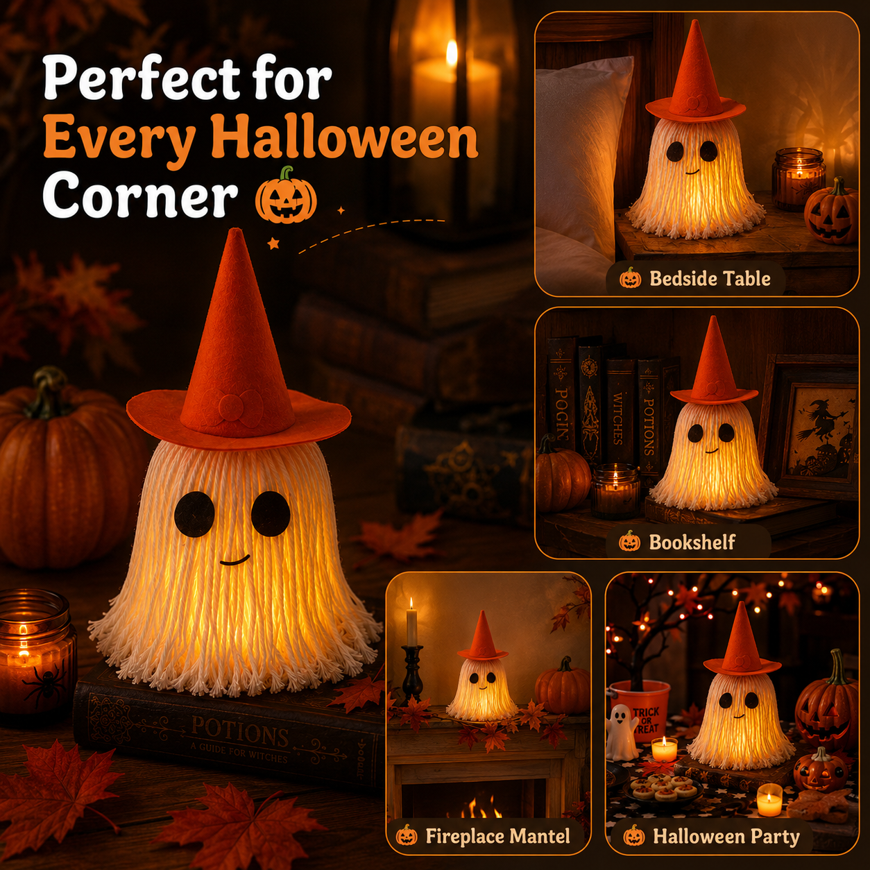 Lighted Halloween Ghost Night Light Decor