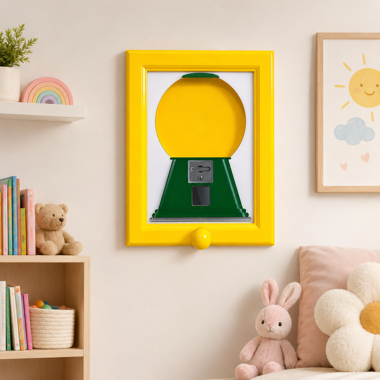 Candy Machine Treat Frame, Fillable Candy Dispenser Frame for Kids Room, Kitchen, Playroom, Party Candy Bar & Home Décor