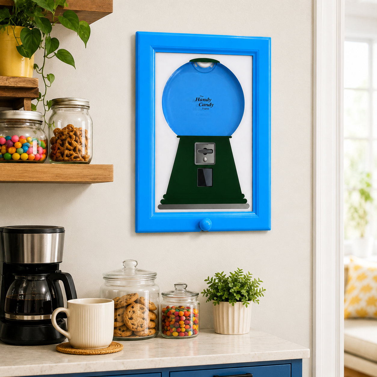 Candy Machine Treat Frame, Fillable Candy Dispenser Frame for Kids Room, Kitchen, Playroom, Party Candy Bar & Home Décor