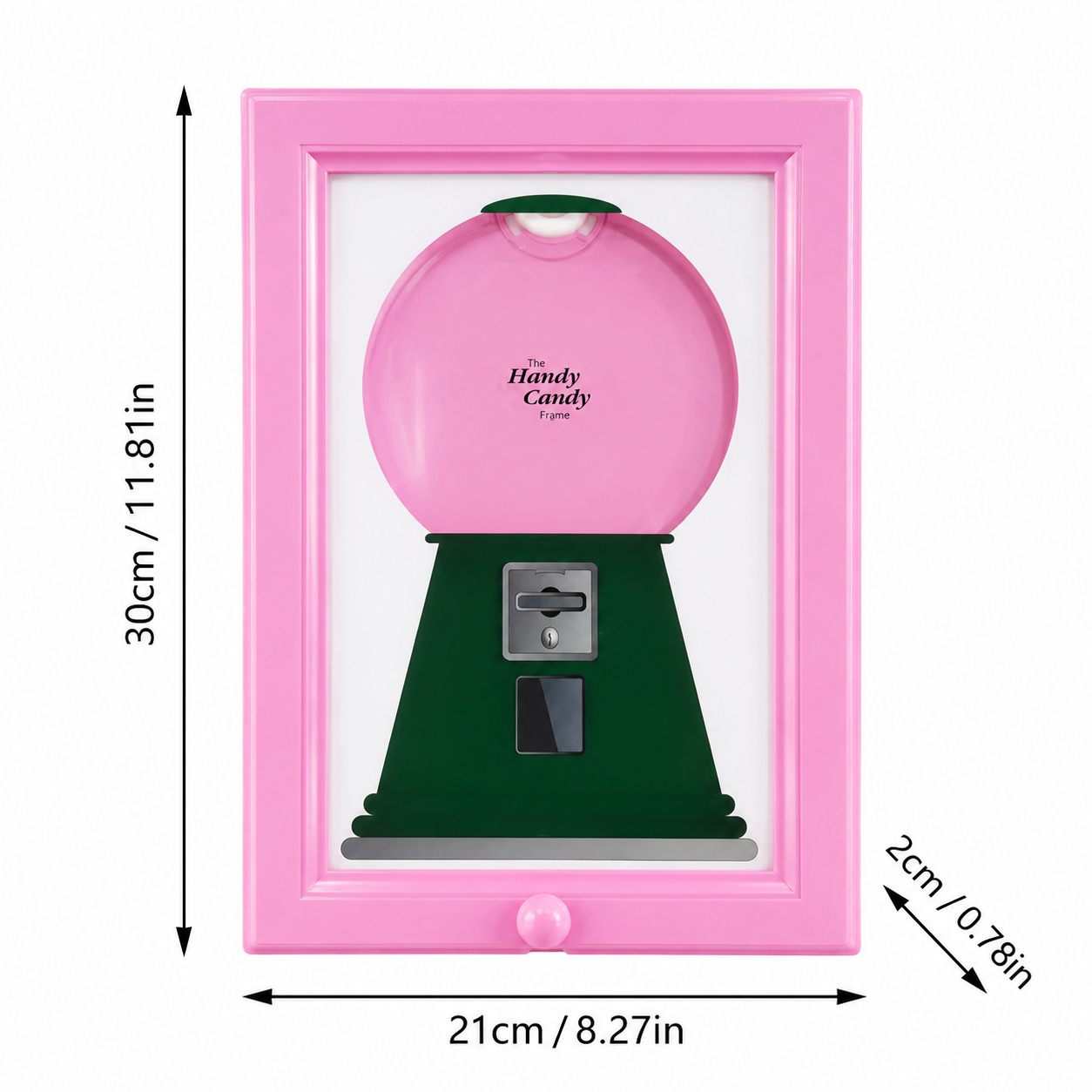 Candy Machine Treat Frame, Fillable Candy Dispenser Frame for Kids Room, Kitchen, Playroom, Party Candy Bar & Home Décor