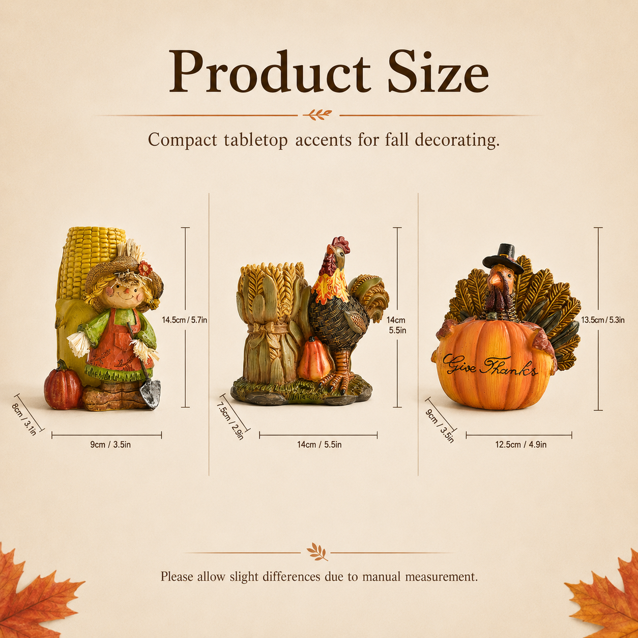 Thanksgiving Harvest Tabletop Figurines