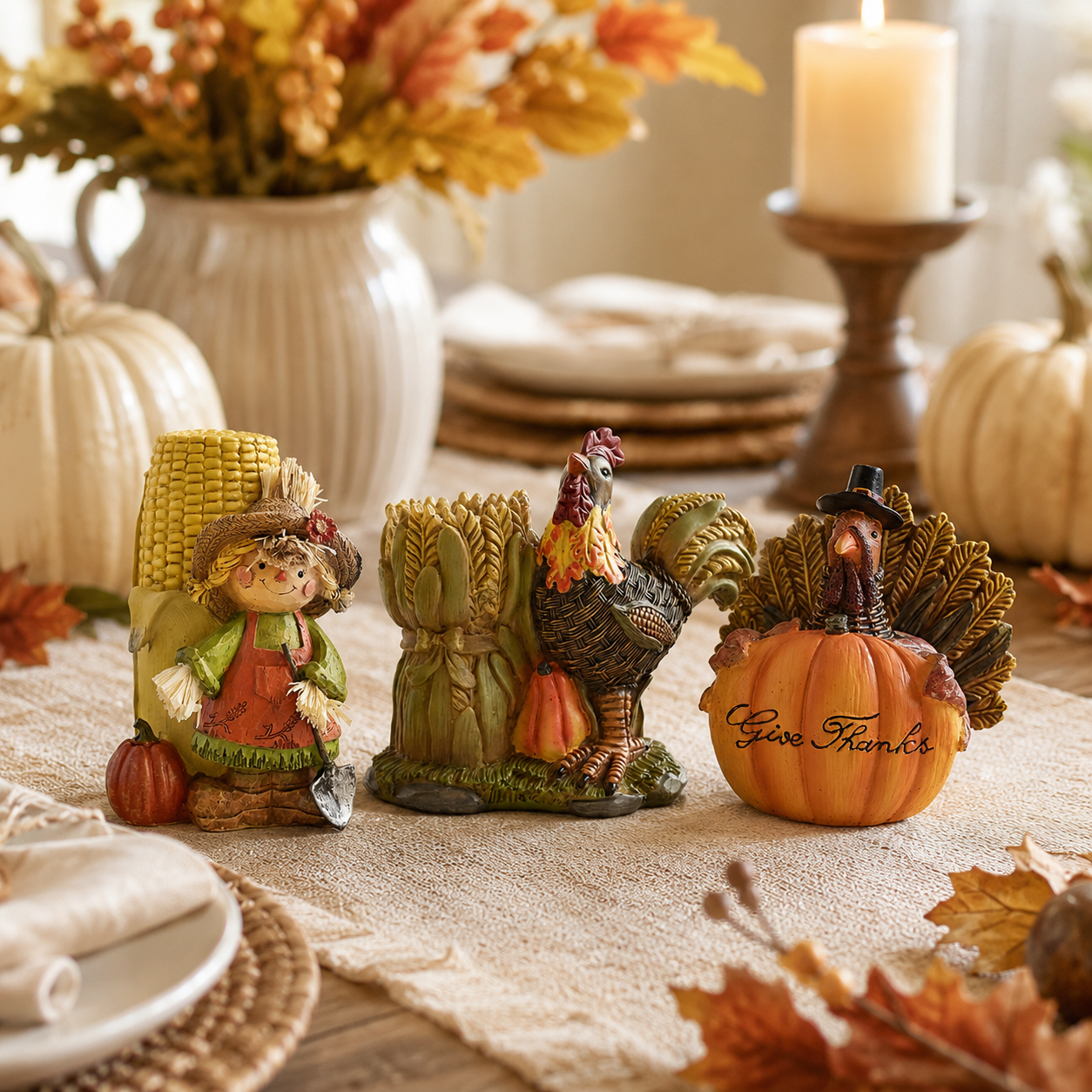 Thanksgiving Harvest Tabletop Figurines