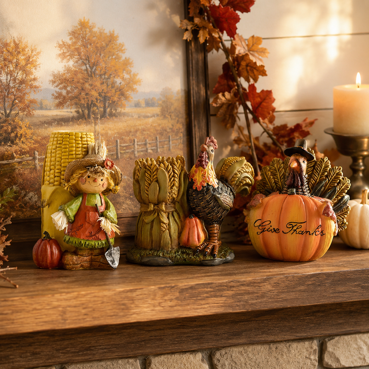 Thanksgiving Harvest Tabletop Figurines