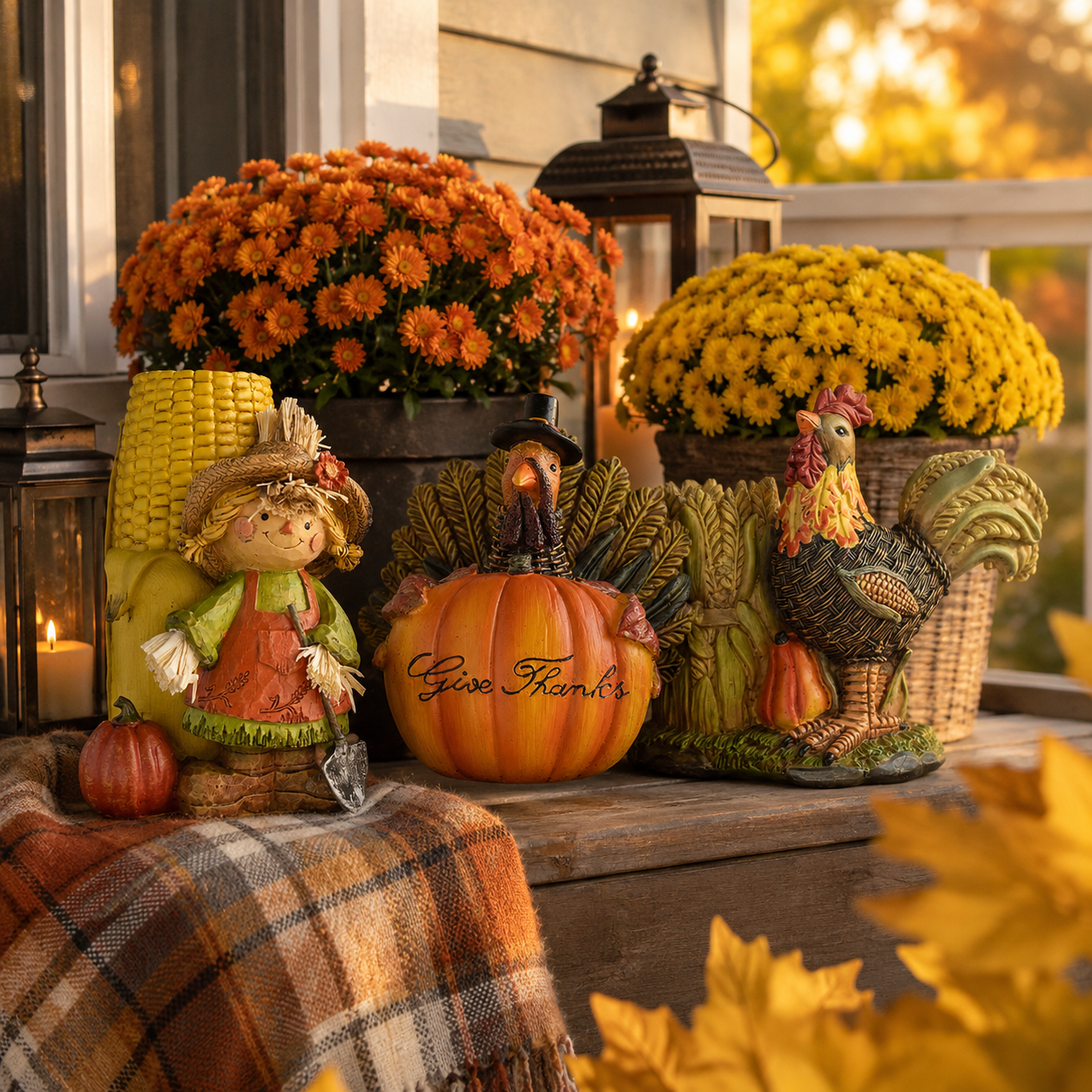 Thanksgiving Harvest Tabletop Figurines