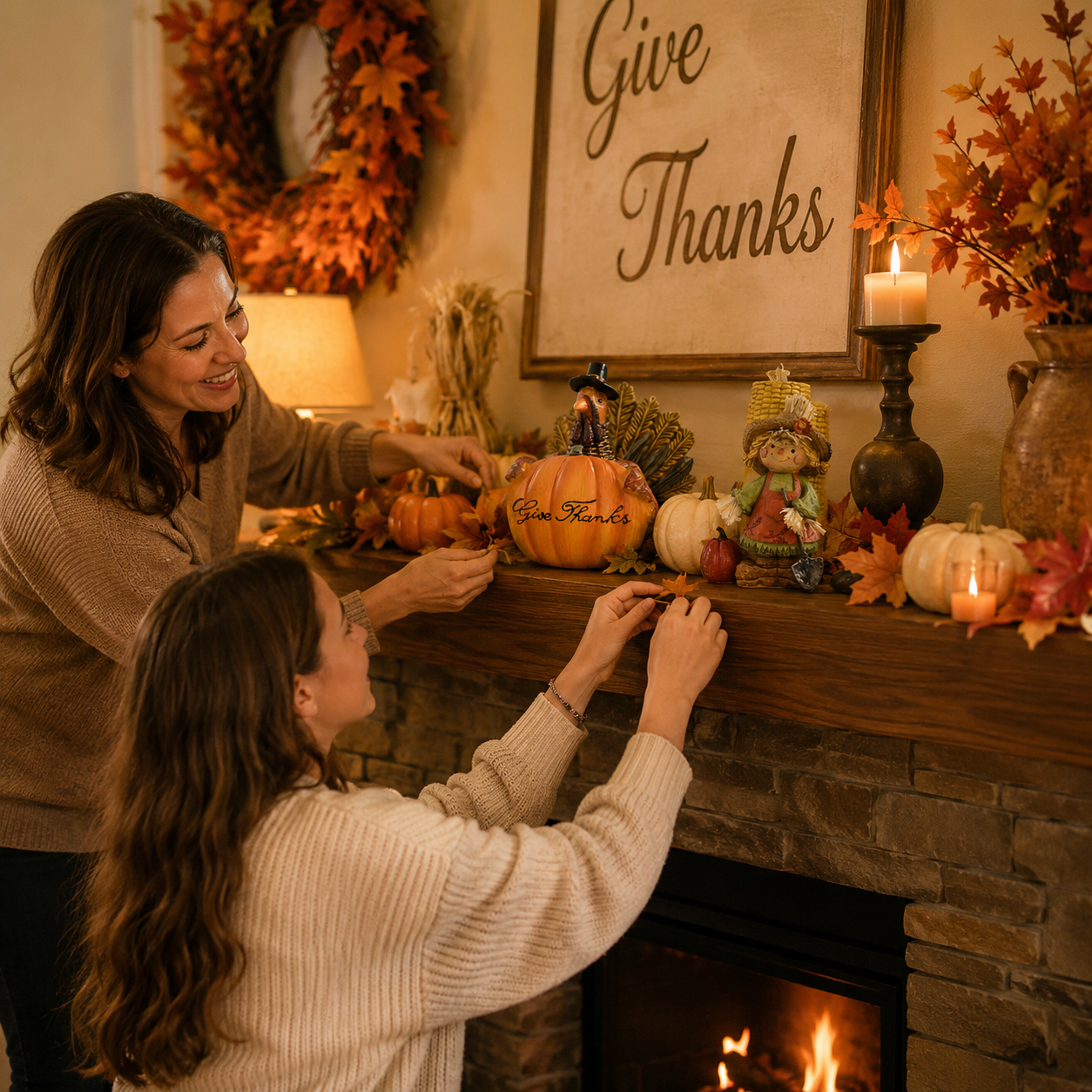 Thanksgiving Harvest Tabletop Figurines