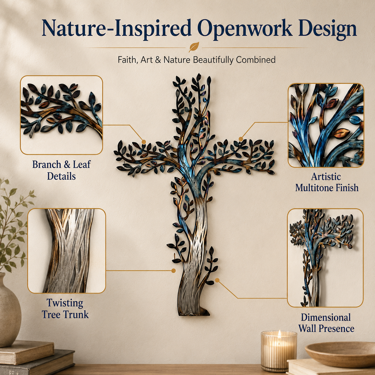 Tree of Life Cross Wall Decor✝️
