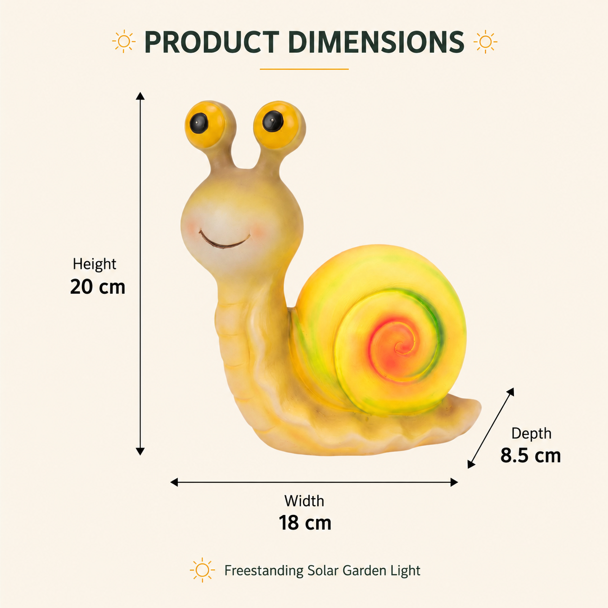 Solar Snail Garden Light🐌