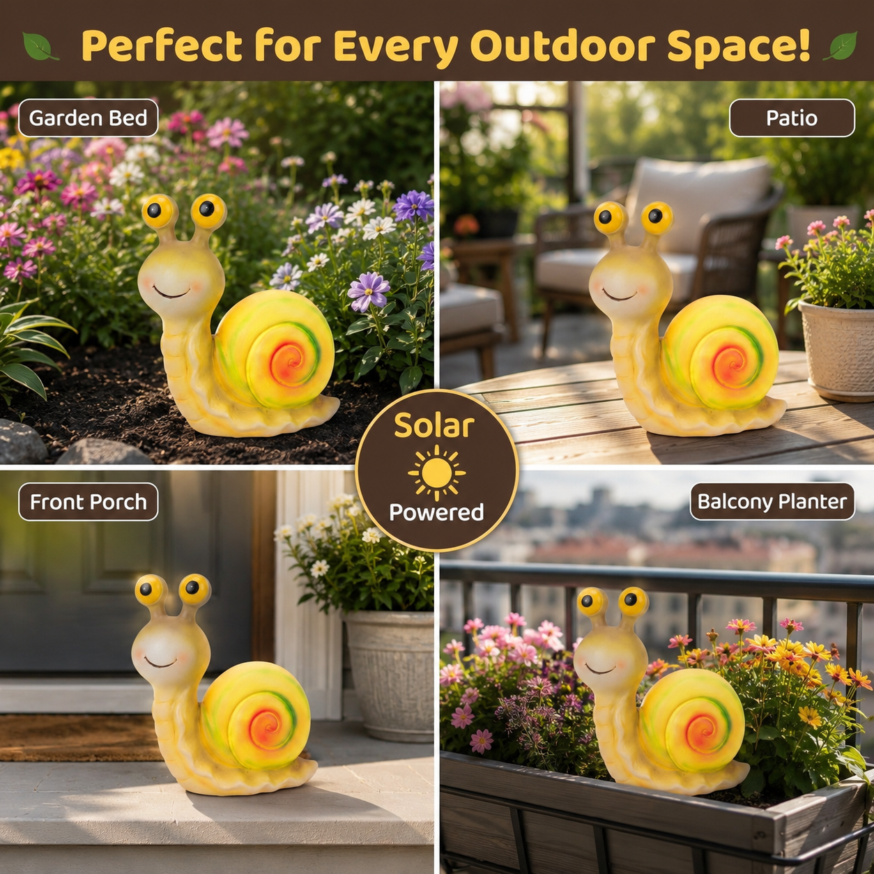 Solar Snail Garden Light🐌