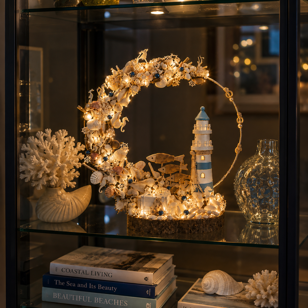 Lighted Coastal Lighthouse Decor