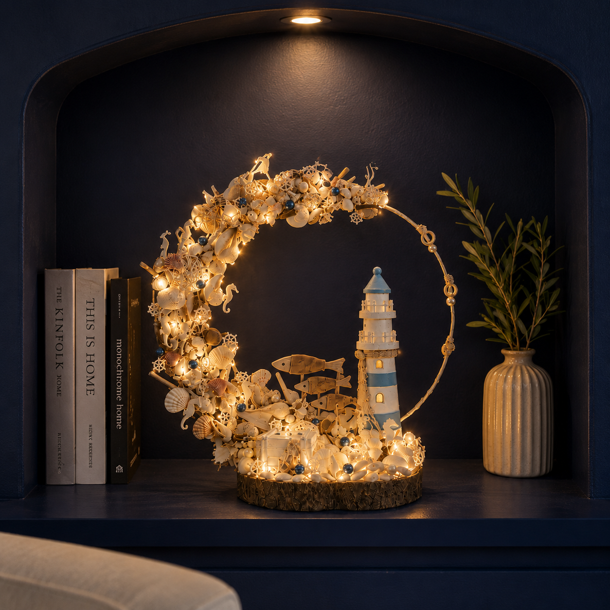 Lighted Coastal Lighthouse Decor