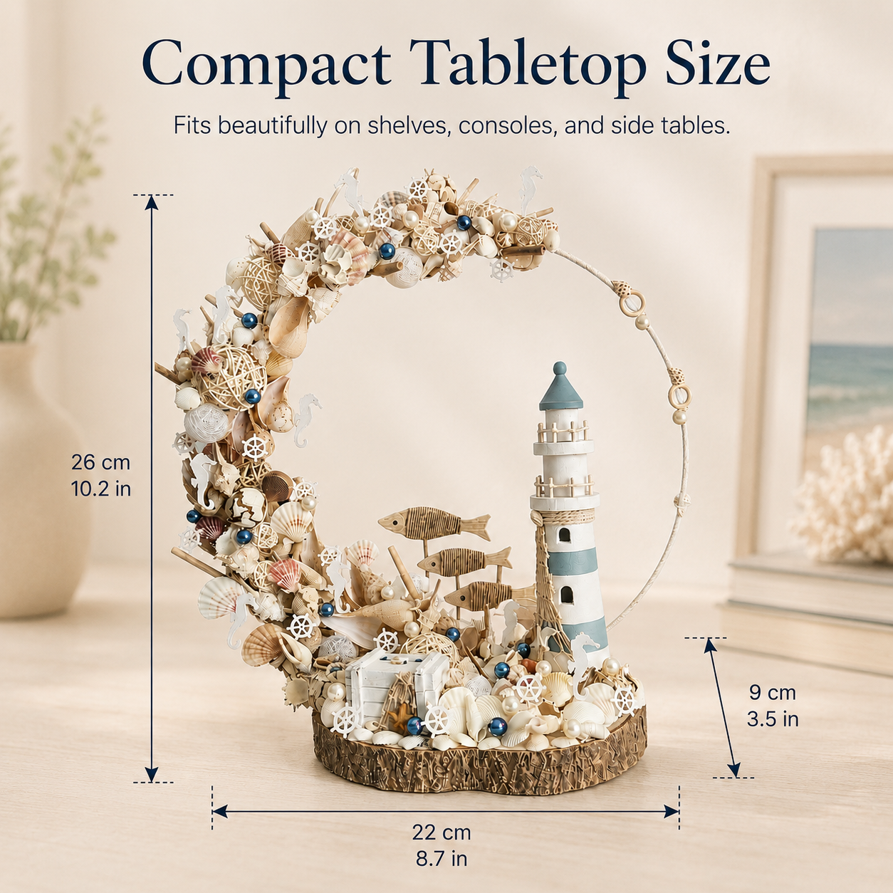 Lighted Coastal Lighthouse Decor