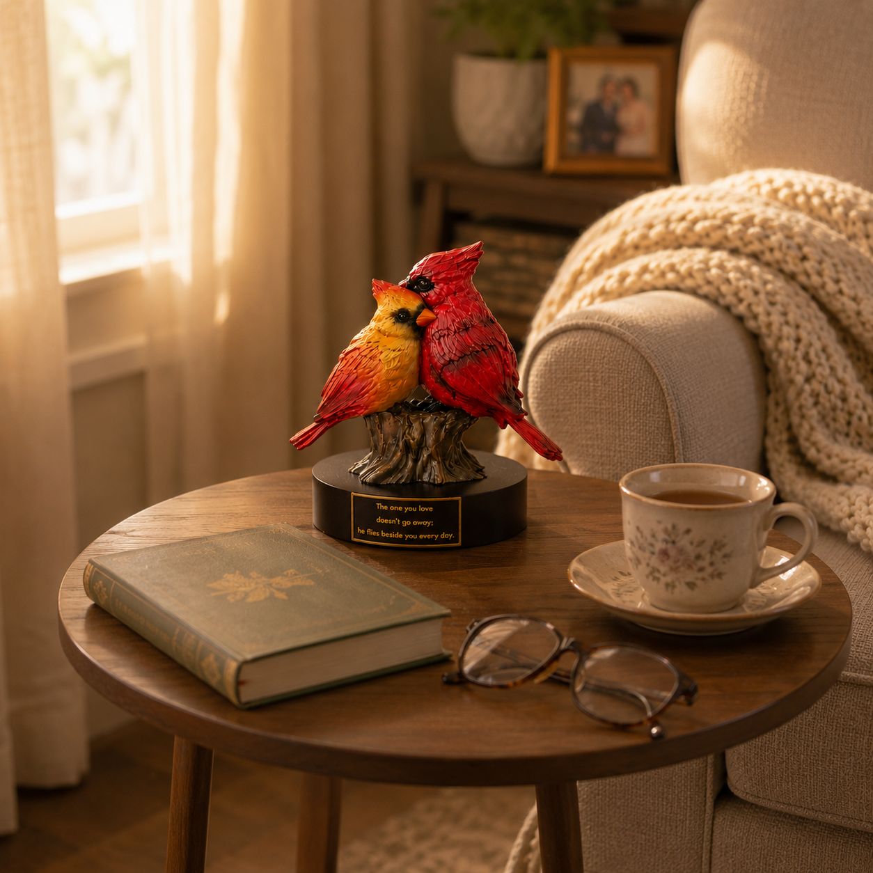Cardinal Couple Memorial Figurine
