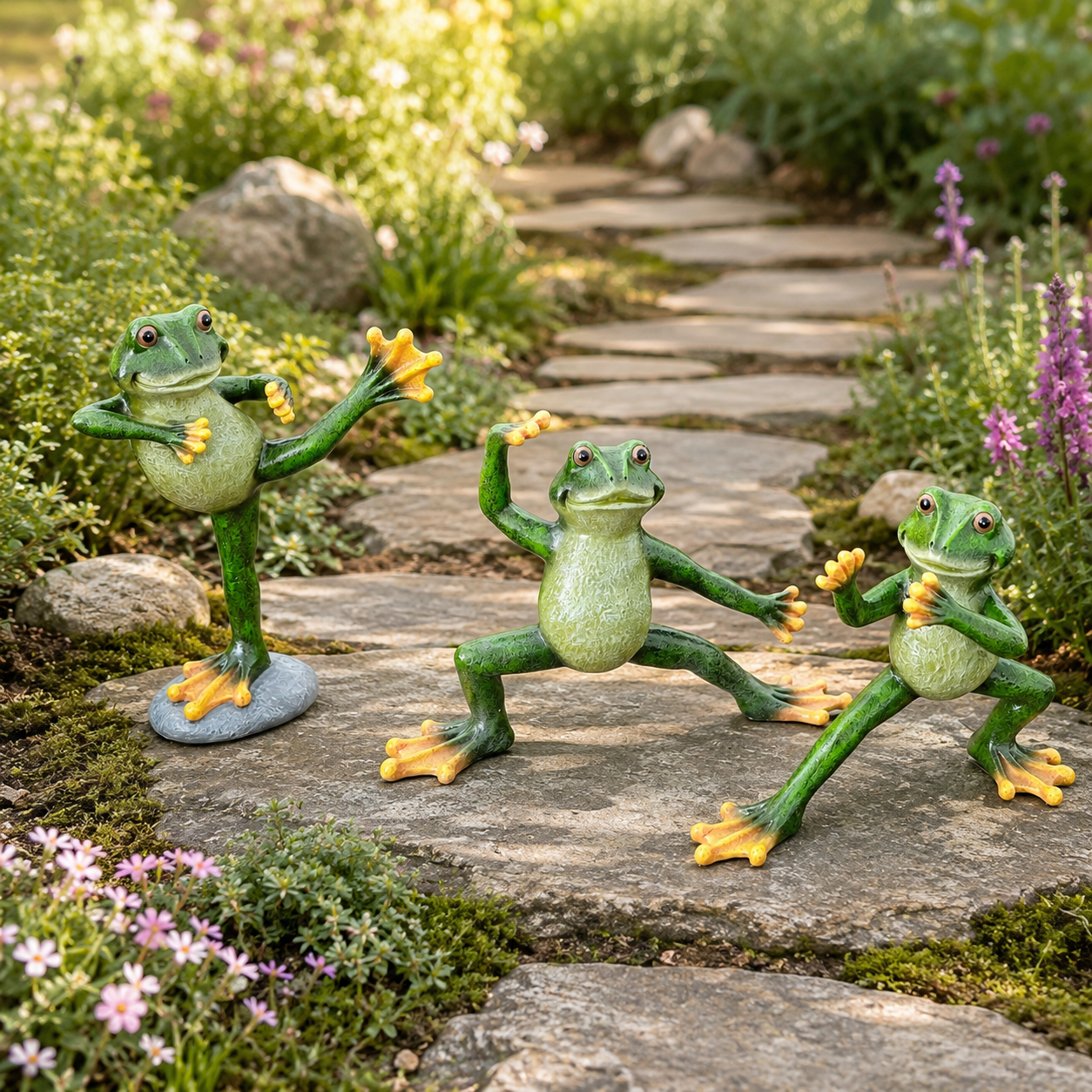 Kung Fu Frog Garden Statue 🐸